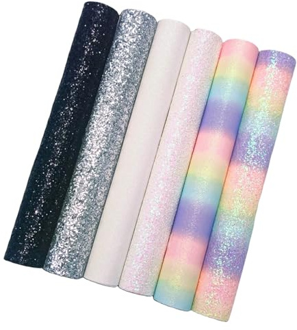 Ldabrye Lot de 6 feuilles de perles pailletées à repasser pour faire fondre et bricoler des accessoires de couture colorés