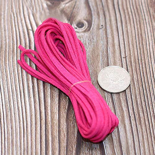 WEDSA 5 Meter DIY Lederseil Candy Farbe Flache Kunstleder Kunstleder Seil Armband Halskette Handgemachtes Material 3mm Dicke-8