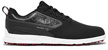 FootJoy Herren Superlites XP Golfschuh, schwarz, weiß, rot