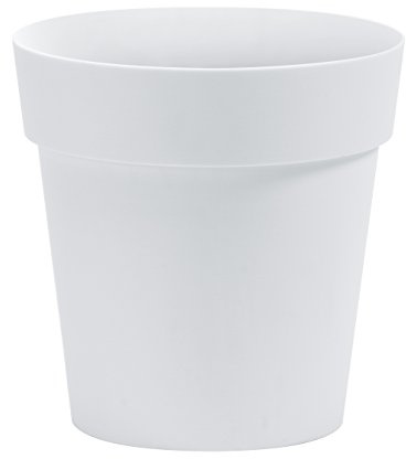 Nicolì Vaso Arké – Vaso Bianco In Plastica 30 cm – Per Piante Da Interno Ed Esterno, Fioriere Da Interno Eleganti, Vaso Decorativo Da Interno Resistente - Bianco Rotondo 30 cm