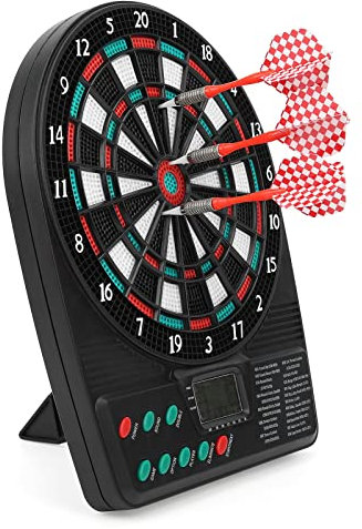 JTLB Elektronisches Dartscheiben-Spielset, LCD-Display, Automatische Wertung, Dartplatten-Spieleset ((elektronisches Ziel))