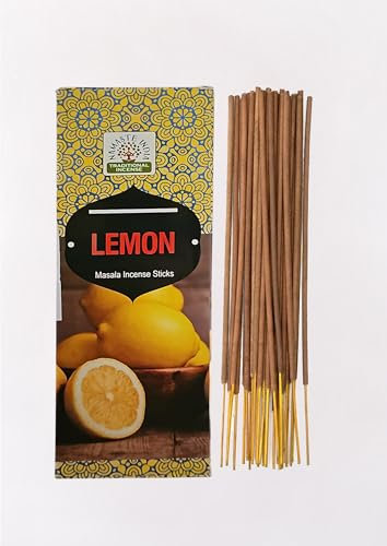Namaste India Zitrone Räucherstäbchen, Hexa 6 Packungen mit je 20 Stäbchen, Premium-Qualität für Haus, Büro, Yoga, Meditation, Entspannung und Heilung (120 Stück)