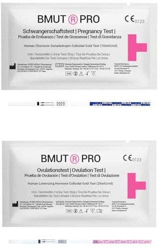 BMUT Set di 50 Test di Ovulazione (LH) e 20 di Gravidanza (HCG) - Fertilità per Donne