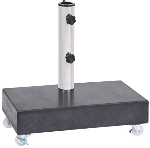 Tidyard paraply parasoll bas parasollhållare universell uteplats paraplybas svart 45 x 25 x 8 cm granit