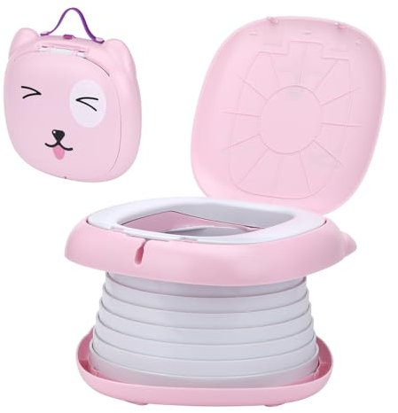 NK Original Kinder Toilettentrainer - Tragbarer, faltbarer Kindertoilettensitz mit lustigem Design, Lernhilfe, hygienisch, Übergangsphase Windel zu Toilette, inklusive Beutel