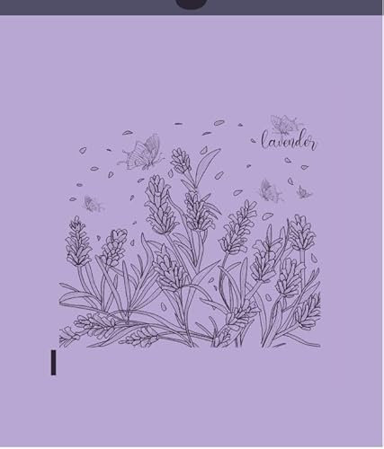 VOK 13 Gallon Trash Bags with Lavender Print & Drawstring, Tear-Resistant Tall Kitchen Garbage Bags, Heavy-Duty Kitchen Trash Bags for Home, 50 Counts