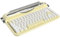 AJAZZ AF84 Tastiera per Macchina da Scrivere Wireless, Design Retrò con Supporto Integrato per Tablet e Telefono, Tasti Rotondi Retrò di Vari Colori, 2,4GHz Wireless/Bluetooth, per PC/Win/Mac (Giallo)