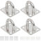 4 Piezas Anclaje Pared Acero Inoxidable 304 40x35mm,Gancho Techo Resistente Tipo U para Hamaca,Toldo,Columpio,Silla Colgante,Incluye Tornillos para Montaje Interior o Exterior,Cuadrado M6
