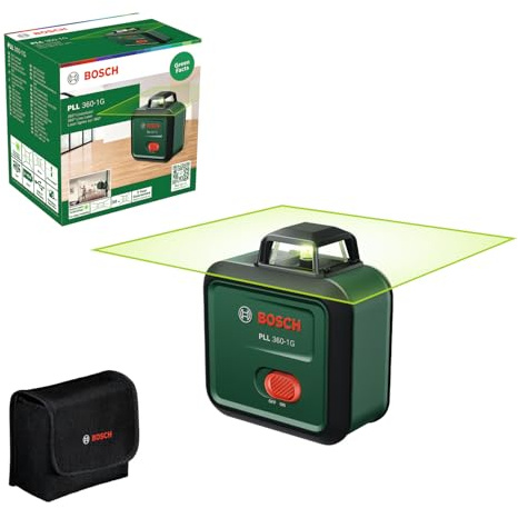 Bosch Livella laser PLL 360-1G (laser verde a 360°, autolivellante, precisione ±0,4 mm/m, batteria ricaricabile agli ioni di litio integrata, ricarica USB-C®, in confezione di cartone)