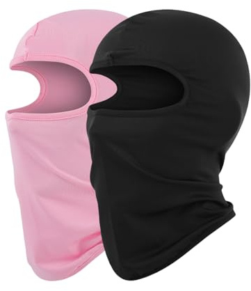 JiaYouLC 2 Pack Kids Lightweight Balaclava Childs Thin Helmet Liner Ski Face Mask for Skiing Cycling Fishing