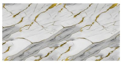 Wandpaneele Badezimmer Wasserfest 122x260 cm – PVC Wandpaneele Marmoroptik als Duschrückwand Kunststoff & Wandverkleidung Bad, auch für Küche & Innenbereich | Golden Harmony