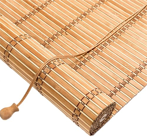 50x120cm Estores De Bambú,Cortina De Madera Natural Persiana Enrollable para Ventanas,Aislamiento Protección Solar y Privacidad Estor Bambus,Cortinas en Exterior e Interio