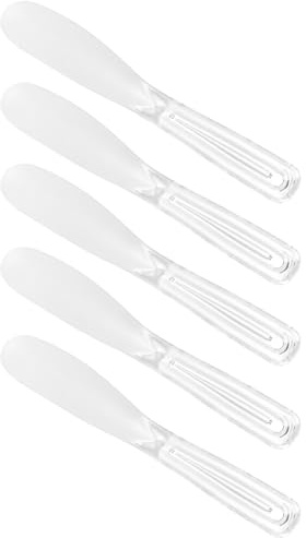 OATIPHO Set 5 Pezzi Spatola Cosmetica in Plastico per Maschere Viso e Crema, Cucchiaio Dosatore Uniforme per Skincare nella Routine di Bellezza Riutilizzabile