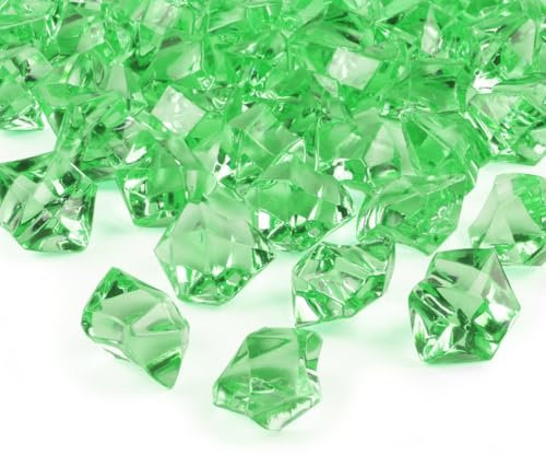Goodymax 50 Kristall-Steine Hellgrün 25 mm - EIS Deko Streudeko Diamanten Tischdeko