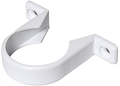Merriway BH02879 (4 Pcs) Waste Compression and Push-Fit Fittings Pipe Clips, White 32mm - Pack of 4 Pieces