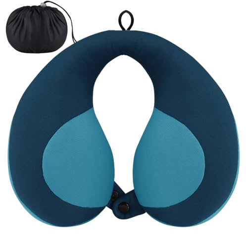 INFANZIA Chin Supporting Travel Neck Pillow, Comfortably Supports and Helps Support Head and Neck - Gifts for Toddler/Child/Kids, Blue
