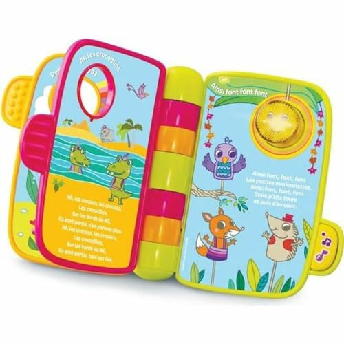 VTech - P'tit Livre Enchanté - Mes Premières Comptines, Livre Enfant Parlant Et Musical Dès 6 Mois - Contenu en Français