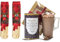 Martins Chocolatier Hot Chocolate Geschenkset | Trinkschokolade aus belgischer Schokoladenspäne | inkl. Glas und Marshmallows Milchschokolade & Rentiersocken