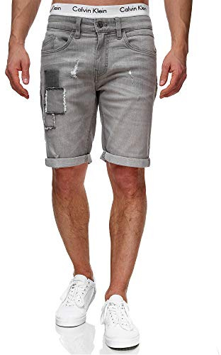 Indicode Hommes Roberts Jeans Shorts | Pantalon Court en Jean à 5 Poches