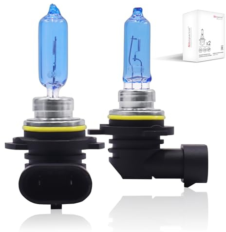Sinoparcel HIR2 9012 Headlight Bulb, 35% Whiter, +150% More Brightness, 3800K White HIR2 9012 Bulb for Low or High Beam, 12V 55W, Pack of 2