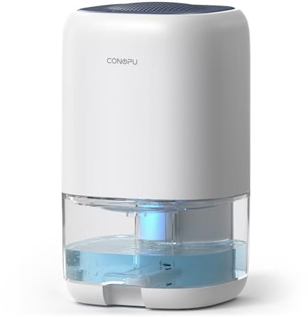 CONOPU Dehumidifier 1000ml, Dehumidifiers for Home, Auto Off &Coloured LED Light, Peltier Technology Update, Portable and Ultra Quiet, Dehumidifiers for Drying Clothes, Bedroom, Bathroom, Wardrobe
