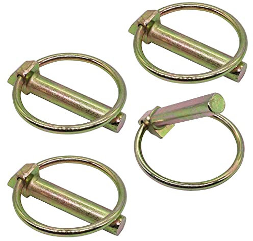 SKIR'CO (4 Stück) Klappsplinte aus verzinktem Stahl 8 mm, Klappsplinte, DIN 11023, Metallsplinte mit Ring