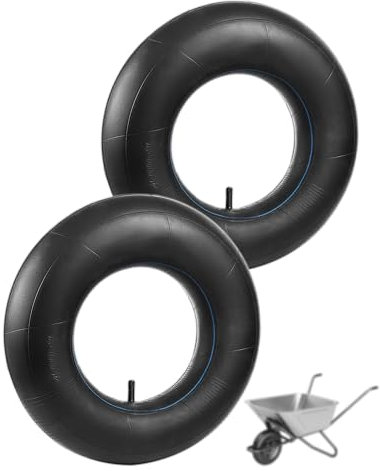 2 Stück Schlauch 4.80/4.00-8 für Schubkarrenrad, Schlauch Schubkarre 4.80 4.00-8 mit TR13 Ventil Gerade für Schubkarre, Rasenmäher und Sackkarre