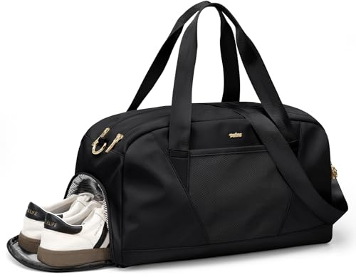 VNINE Duffle Bag for Women Men Gym Bag with Shoes Compartment Carry On Weekender Bag Cabin Bag Holdalls Travel Bag with Wet Pocket Waterproof Overnight Hospital Sports Bags