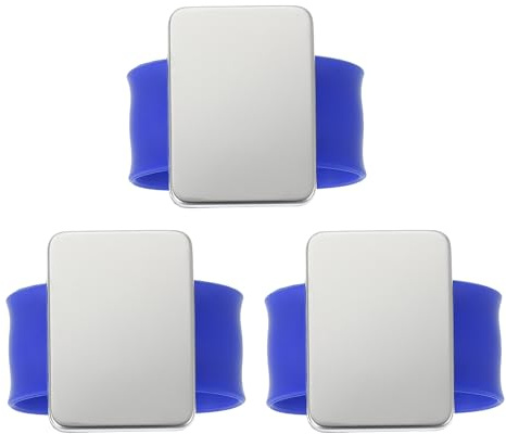 PATIKIL 3 Piezas Alfiletero Magnético De Muñeca Soporte Magnético Azul | Para Alfileres De Costura, Pulsera Para Trenzar Hacer Colchas Y Horquillas