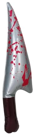 predolo Cuchillo Inflable para Halloween, Accesorio de Decoración Portátil Y Resistente, Accesorio de Terror Clásico para Festivales Y Cosplay, Puntiagudo, Individual