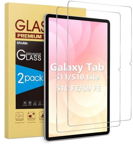 SPARIN Screen Protector for Samsung Galaxy Tab S10 Lite /S10 FE/S9 FE 10,9, Galaxy Tab S11/S9/ S8 /S7 11 9H Tempered Glass Film Screen Protector, 2 Pack