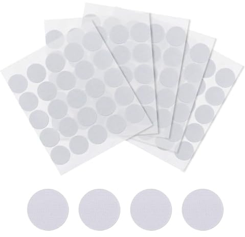 200 toppe termoadesive con occhielli, Ø 20 mm, con occhielli, colore bianco, feltro, per rinforzare o riparare con occhielli strappati