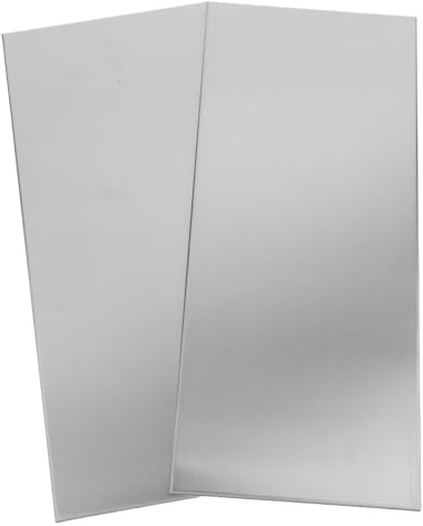 HOMSFOU Plaque de Porte Inox Brossé 25x11 Cm Autocollante Lot de 2, Panneau Signalétique Adhésif pour Bureau, École et Hôtel, Plaque Nominative Personnalisable, Panneau de Porte