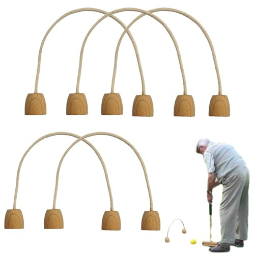 Generiskt klösträdstavar – bomullsträ 18 × 15 cm | Krocket-Wicket | Spelare Croquet1 Wicket | Lektillbehör för gräsmatta på bakgården, familjesammankomster och fritidsaktiviteter utomhus