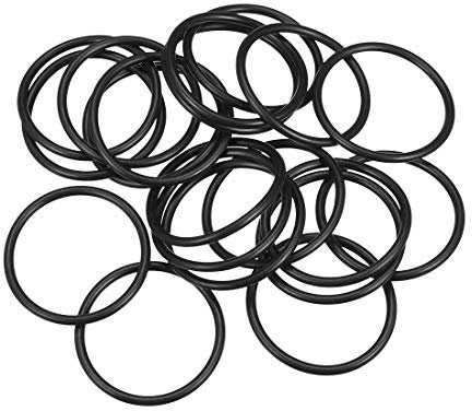sourcing map 20 Stück Metrische Nitrilkautschuk O-Ringe Dichtung Gummi 38mm Außendurchm. 33.2mm Innendurchm. 2.4mm Breite