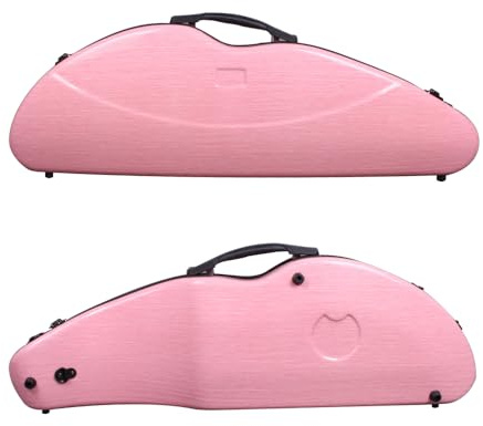 yinfente 4/4 Violin Mixed Carbon Fibre Violin Box Strong Light with Password Lock 1.9 kg Weight 5 Colours, Pink, 4/4