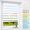 Doppelrollo klemmfix ohne Bohren & mit Bohren, 55x120cm (Stoffbreite 51cm) Weiß, 3-in-1 Duo Rollo für Fenster & Tür, Fensterrollo innen lichtdurchlässig & verdunkelnd, Klemmrollo Rollos Sonnenschutz