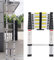 3,2m Teleskopleiter Aluminium Rutschfester Anlegeleiter Loftleiter mit 11 Sprossen, Tragbare Ausziehleiter für Outdoor & Indoor, 150 kg Tragkraft