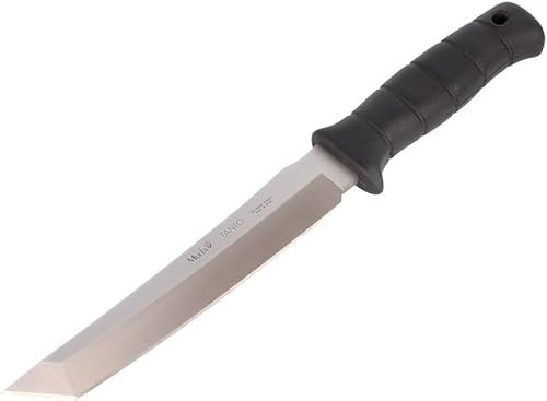 LO TRINCO YO Muela TANTO-19W hoja de acero MoVa de 19 cm y empuñadura de goma para Caza, Pesca, Supervivencia y Bushcraft