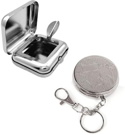 2 Stück Taschenaschenbecher für Unterwegs, Aschenbecher für Unterwegs Taschenaschenbecher Geruchsdicht Mini, Taschen Aschenbecher für Unterwegs Reiseaschenbecher für Innen Innen Camping Reisen