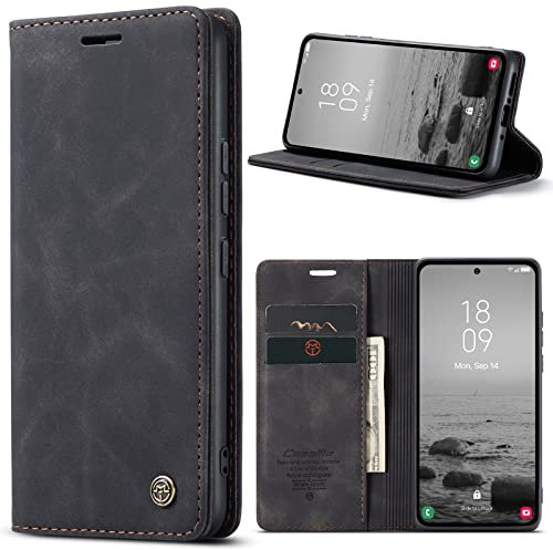 Azororo Handyhülle für Samsung Galaxy A54 5G Hülle Premium Lederhülle Flip Case Magnet Tascher Kartenfach Standfunktion Klapphülle Schutzhülle für Samsung Galaxy A54, Schwarz