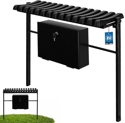 KOTARBAU® Panca da giardino con scatola per scavare, pieghevole, 75 cm, resistente alle intemperie, in metallo e plastica, resistente alle intemperie, per cimitero e giardino