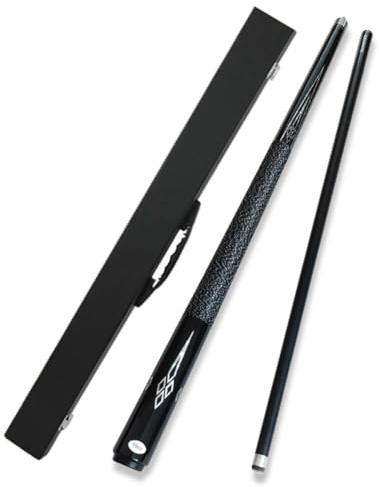 YRCHang Stecca da Biliardo in Fibra di Carbonio con Custodia Rigida 147CM 11.5MM Punta 1/2 Legno d'Acero, Professionale Billiard Pool Stick 19oz(Size:11.5MM)