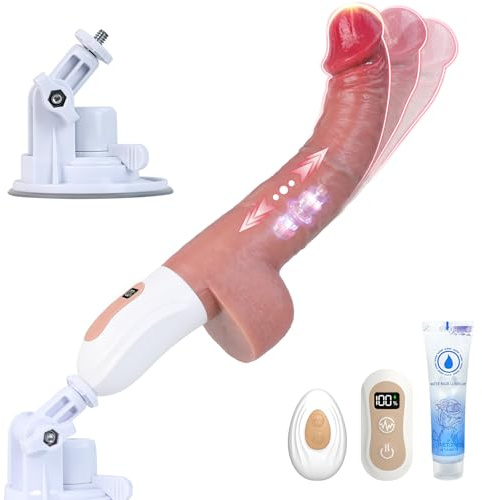 Dildo Realistico Vibratoreper Donna Professionale - Sex Machine Dildo Anale Sexytoysys Donna Coppia con 9 Mmodalità di Spinta, Oscillazione e Vibrazione, Vibratore Anal Sex Toys Sessuali per Donne