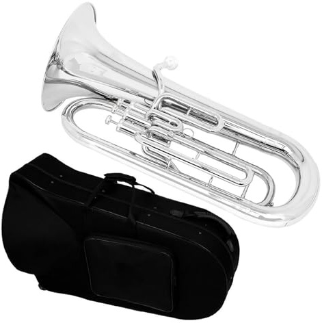 Euphonium Bb Euphonium 3 Tasten Vertikalventil Baritonhorn Versilbert Komplettset Mit Koffer