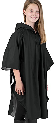Charles River Apparel Kid's Youth Pacific Poncho Outerwear, Black, One Size