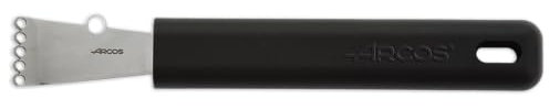 Arcos Râpe à Zeste Acier Inoxydable 40 mm - Manche Ergonomique Noir - Outil de Cuisine Polyvalent pour Agrumes et Plus
