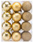 Casaria® Weihnachtskugeln 24tlg Ø 6cm Kunststoff matt glänzend Christbaumkugeln Christbaumschmuck Anhänger Weihnachtsbaumkugeln Weihnachtsdeko Gold