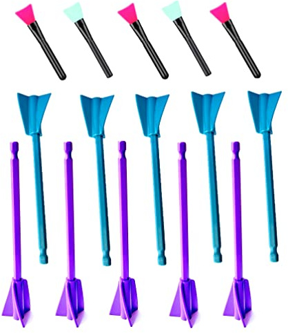 Epoxy Mixer Paddles and Silicon Epoxy Brushes for Drill Reusable Paint Mixer Resin Stirrer Glitter Resin,Glazes and Paint, Resin Molds Mixing, Epoxy Glitter Tumblers Cups Making (Purple)