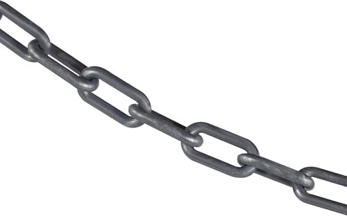 Mr. Chain Plastic Barrier Chain, Silver, 25 ft Length (30008-25)
